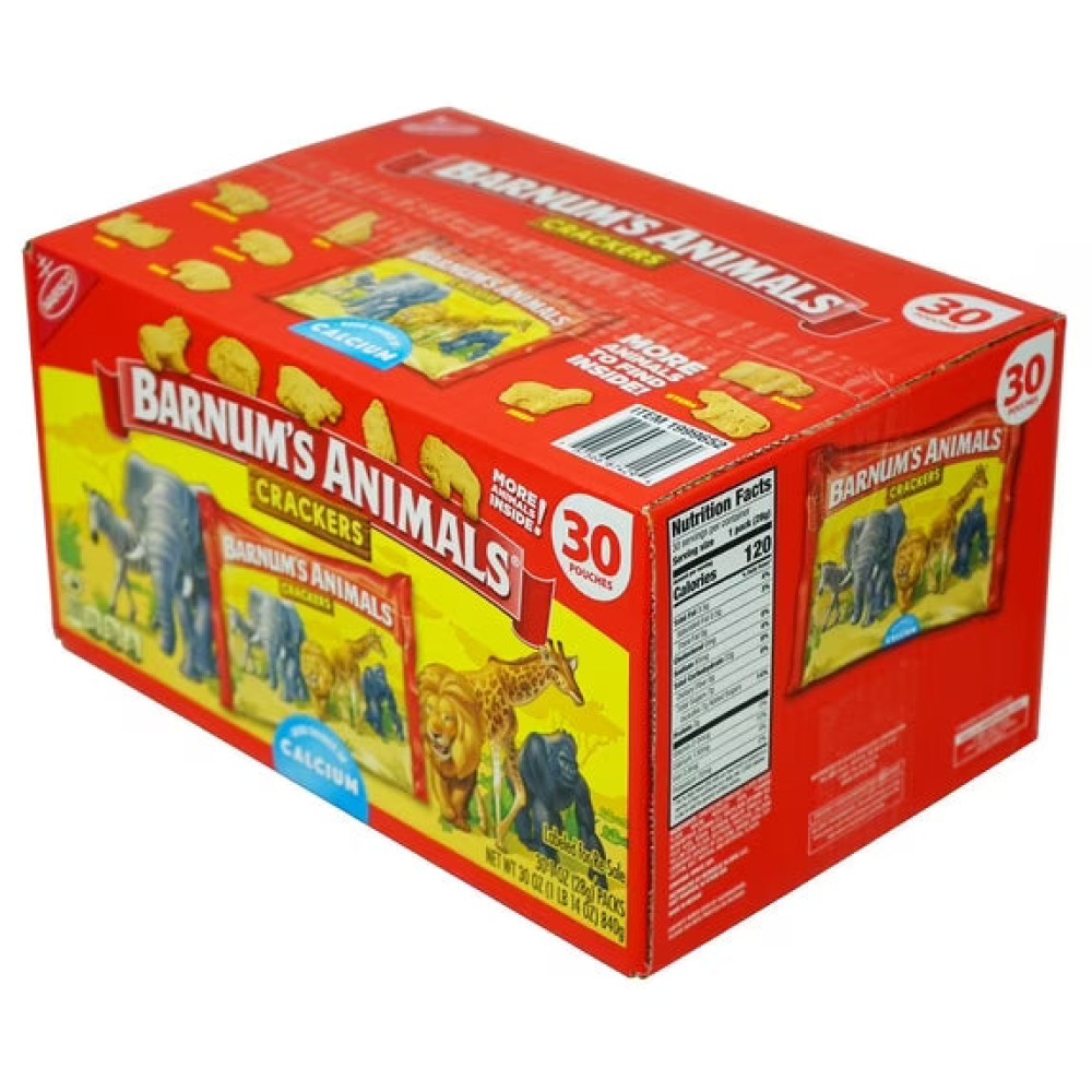Barnum's Animal Crackers, 1 Ounce (Pack of 30)