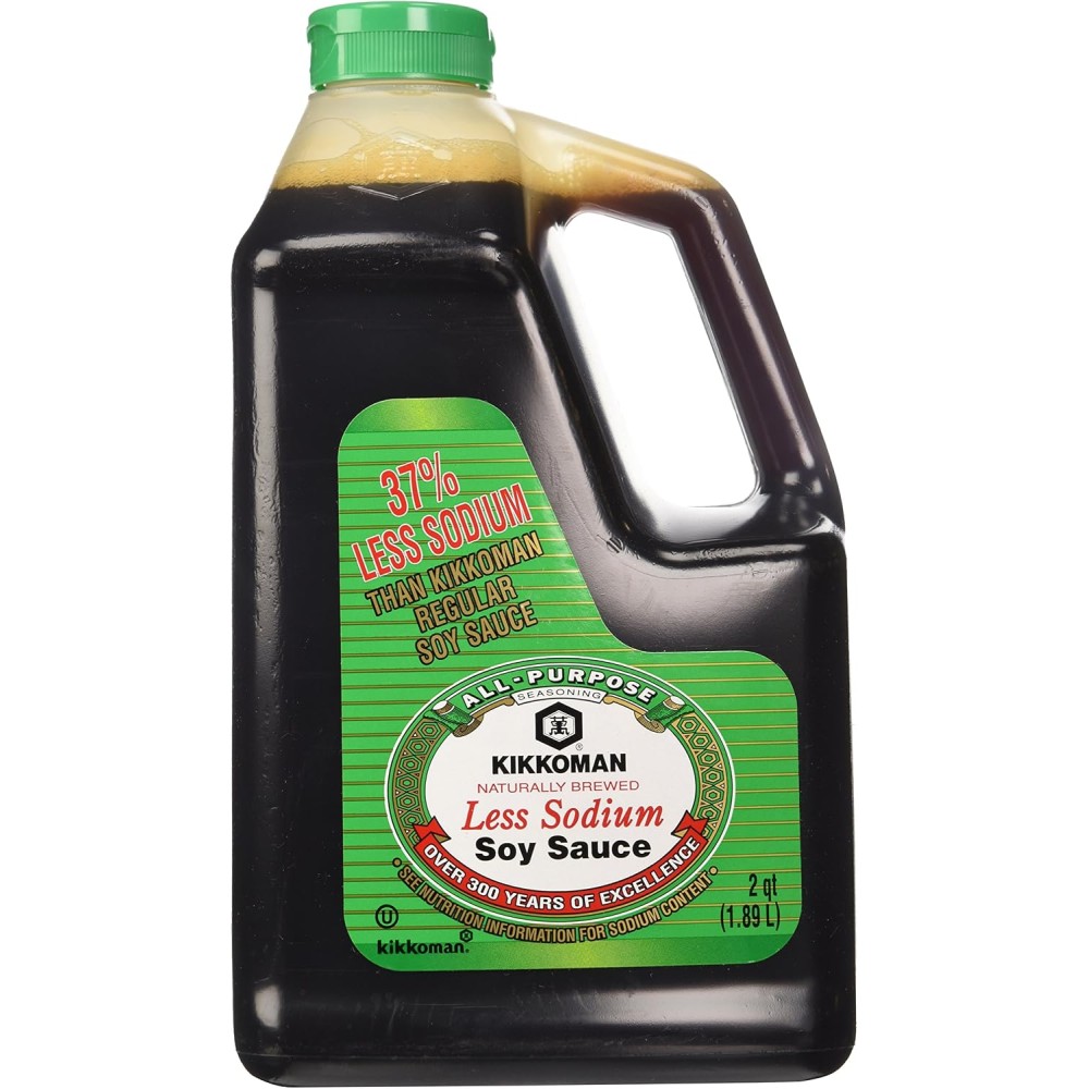 Kikkoman Lite Soy Sauce, 64-Ounce Bottle (Pack of 1)