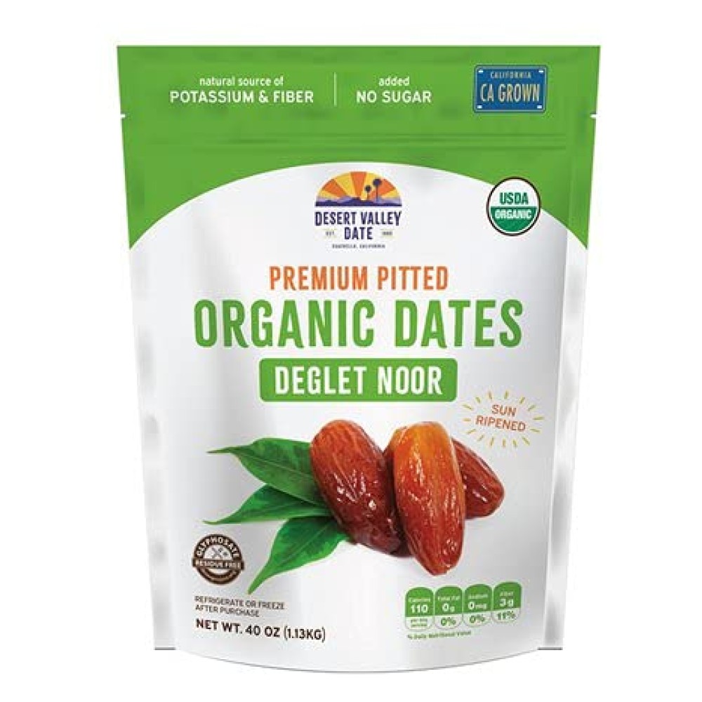ORGANIC Deglet Noor Premium Pitted Dates Grown in California