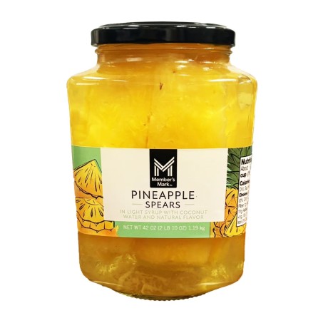 Pineapple Spears in Light Syrup with Coconut Water (42 Ounce)