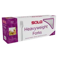 SOLO Plastic Forks, White, 500 Ct